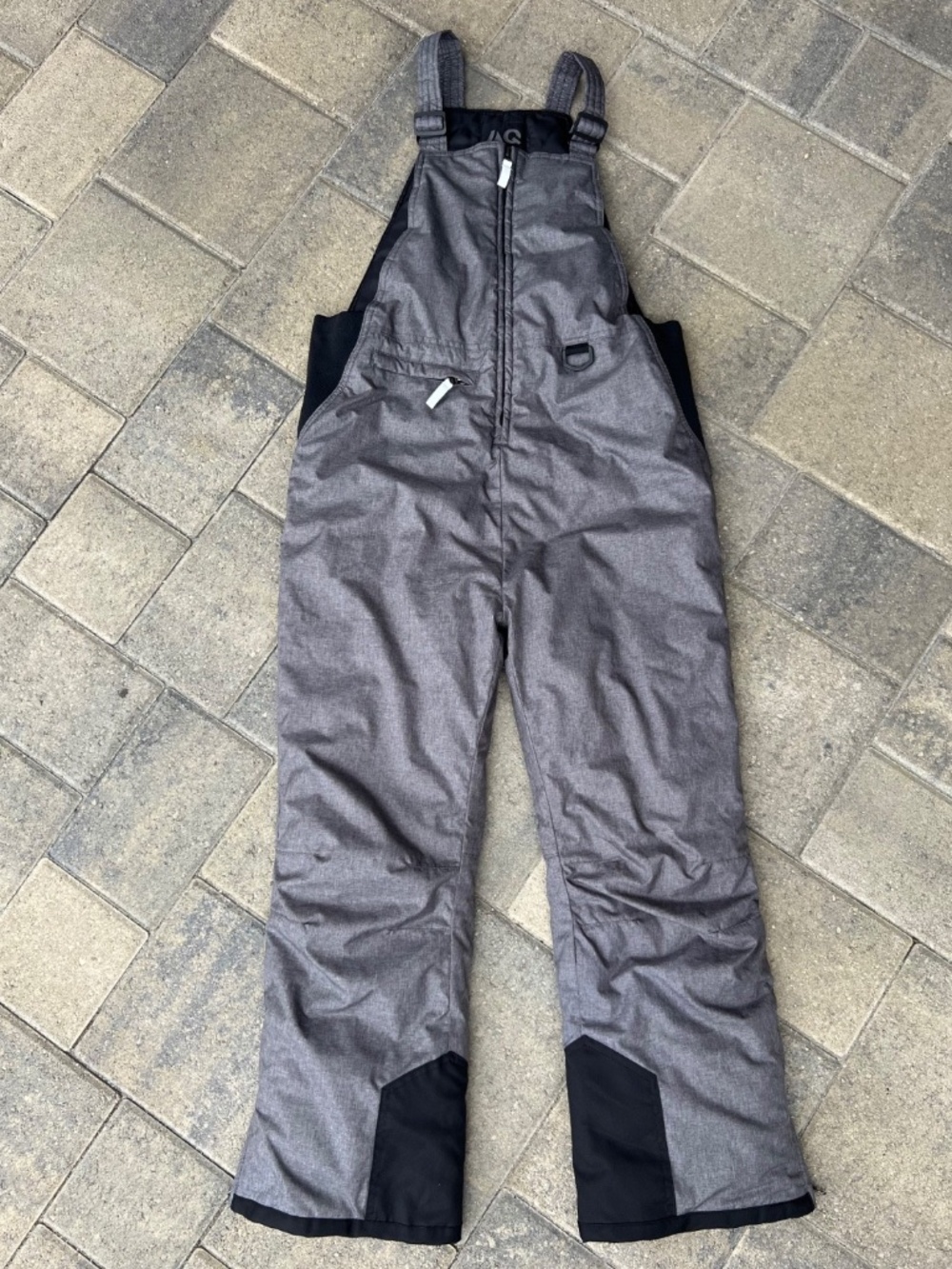 AQ Arctic Quest Bibbed Snow Overalls Youth Unisex 14/16 Dark Gray Snowbord Ski